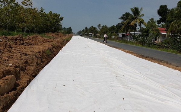 Vải địa kỹ thuật được sử dụng tại công trình